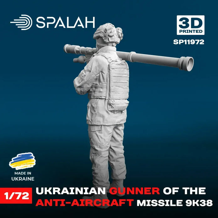 Spalah SP11972 Ukrainian anti-aircraft gunner of the anti-aircraft missile system 9K38 Scale Figure Model 1:72