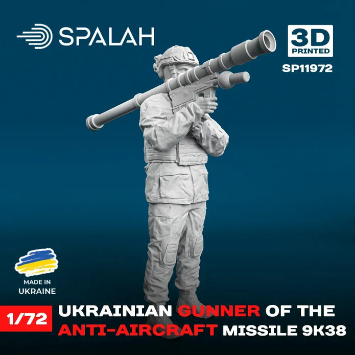 Spalah SP11972 Ukrainian anti-aircraft gunner of the anti-aircraft missile system 9K38 Scale Figure Model 1:72