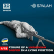 Spalah SP12172 Ukrainian sniper in a lying position Scale Figure Model 1:72 | Detailed 3D Printed Resin Kit