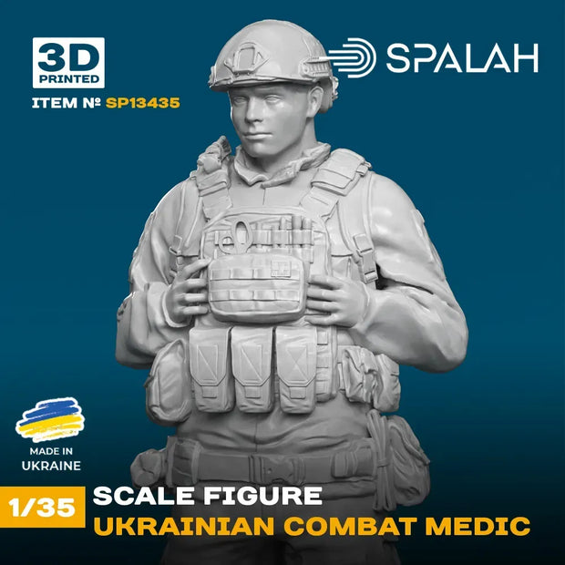 Spalah SP13435 Figure Ukrainian combat medic Scale Figure 1:35 | Detailed 3D Printed Resin Kit