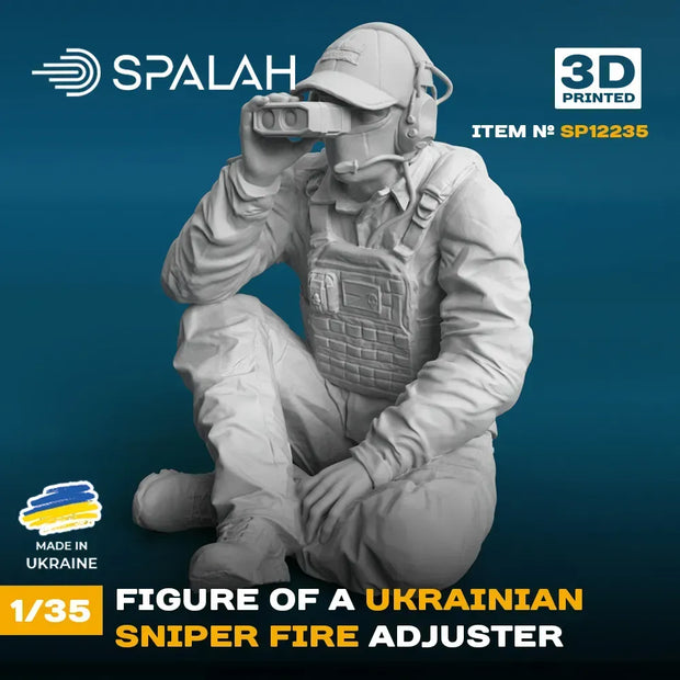 Spalah SP12235 Figure Ukrainian sniper fire adjuster Scale Figure 1:35 | Detailed 3D Printed Resin Kit