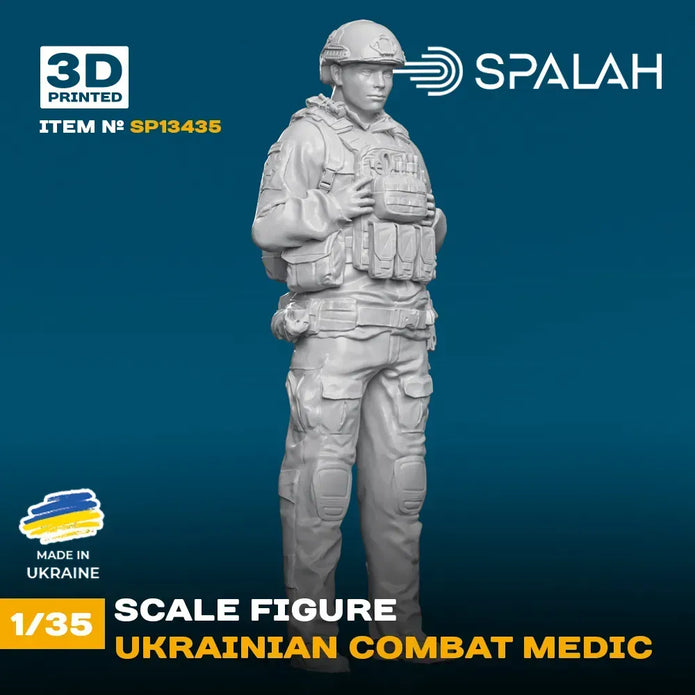Spalah SP13435 Figure Ukrainian combat medic Scale Figure 1:35 | Detailed 3D Printed Resin Kit