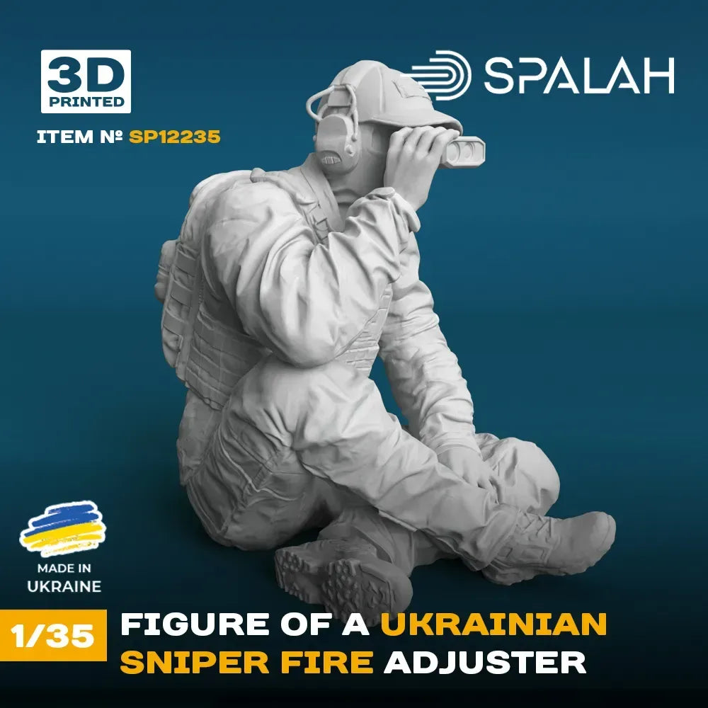 Spalah SP12235 Figure Ukrainian sniper fire adjuster Scale Figure 1:35 | Detailed 3D Printed Resin Kit