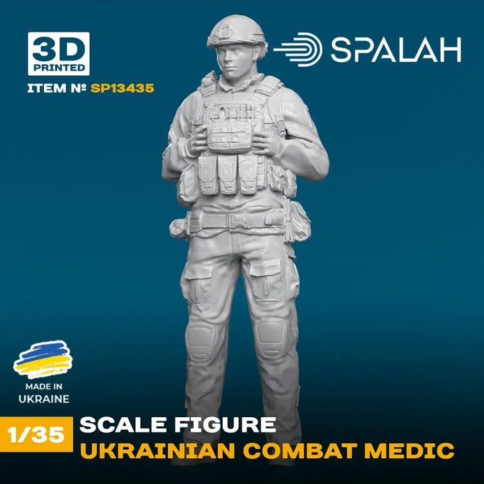 Spalah SP13435 Figure Ukrainian combat medic Scale Figure 1:35 | Detailed 3D Printed Resin Kit