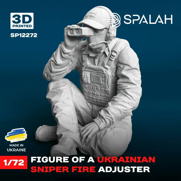 Spalah SP12272 Ukrainian sniper fire adjuster Scale Figure Model 1:72 | Detailed 3D Printed Resin Kit