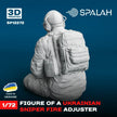 Spalah SP12272 Ukrainian sniper fire adjuster Scale Figure Model 1:72 | Detailed 3D Printed Resin Kit