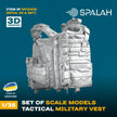 Spalah SP12435 Tactical military vest (5 pcs) Scale Model Kit for Diorama 1:35 | Detailed 3D Printed Resin Kit