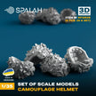 Spalah SP12535 Camouflage helmet (5 pcs) Scale Model Kit for Diorama 1:35 | Detailed 3D Printed Resin Kit