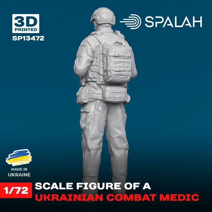 Spalah SP13472 Ukrainian combat medic Scale Figure Model 1:72 | Detailed 3D Printed Resin Kit