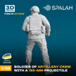 Spalah SP13535 Figure Charger with a 155-mm projectile of M777 Howitzer Scale 1:35