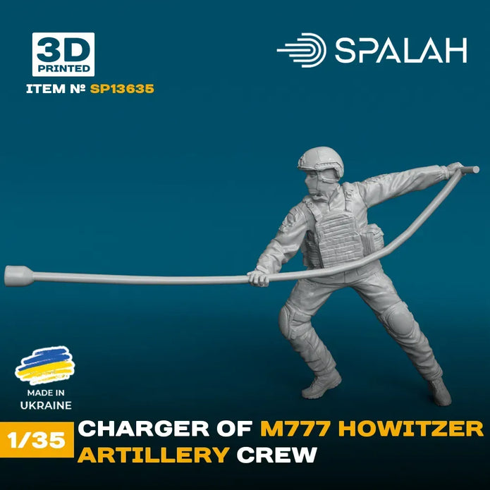 Spalah SP13635 Figure Charger of M777 Howitzer Scale Figure 1:35 | Detailed 3D Printed Resin Kit