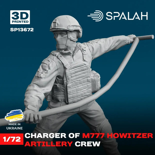 Spalah SP13672 Charger of M777 Howitzer Scale Figure Model 1:72 | Detailed 3D Printed Resin Kit