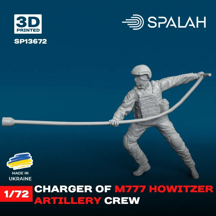 Spalah SP13672 Charger of M777 Howitzer Scale Figure Model 1:72 | Detailed 3D Printed Resin Kit