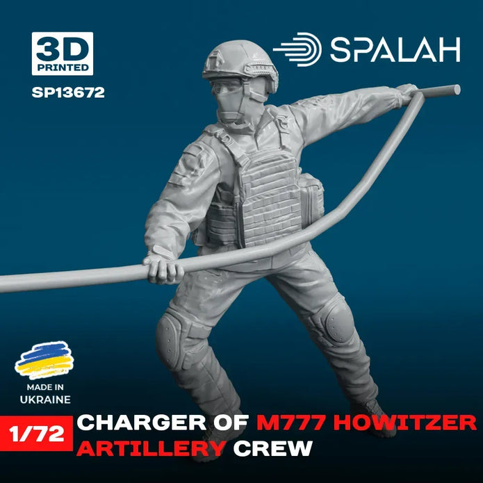Spalah SP13672 Charger of M777 Howitzer Scale Figure Model 1:72 | Detailed 3D Printed Resin Kit