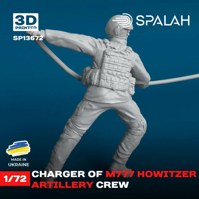 Spalah SP13672 Charger of M777 Howitzer Scale Figure Model 1:72 | Detailed 3D Printed Resin Kit