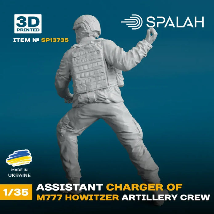 Spalah SP13735 Figure Assistant charger of M777 Howitzer Scale 1:35 | Detailed 3D Printed Resin Kit