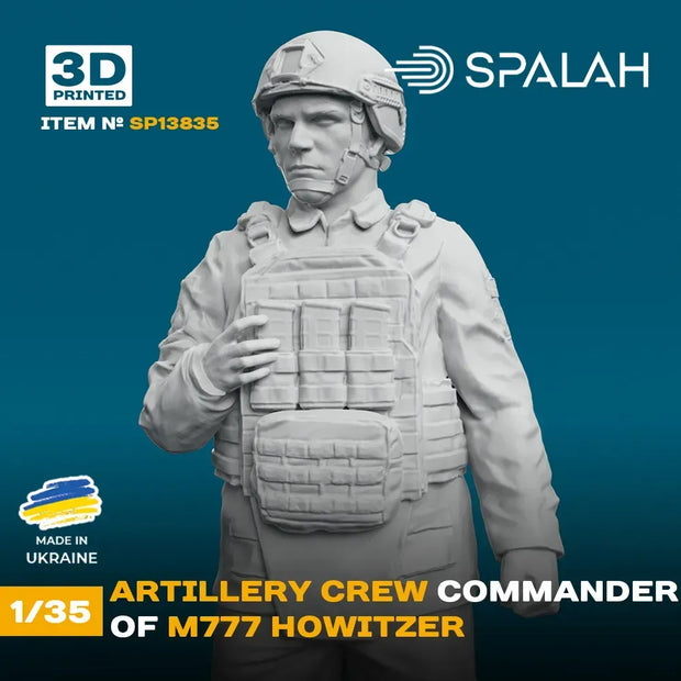 Spalah SP13835 Figure Artillery crew commander of M777 Howitzer Scale 1:35 | Detailed 3D Printed Resin Kit
