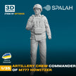 Spalah SP13835 Figure Artillery crew commander of M777 Howitzer Scale 1:35 | Detailed 3D Printed Resin Kit