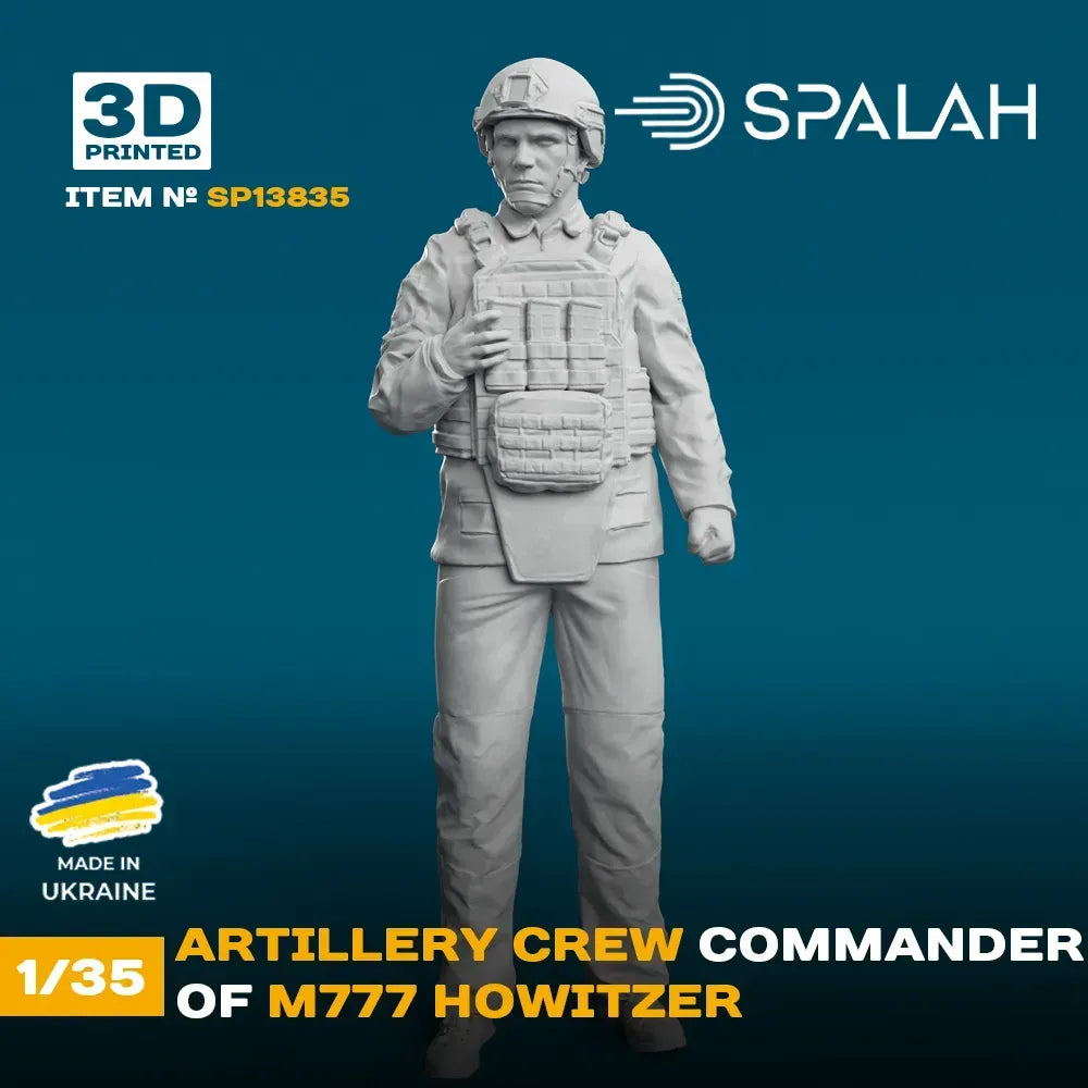 Spalah SP13835 Figure Artillery crew commander of M777 Howitzer Scale 1:35 | Detailed 3D Printed Resin Kit