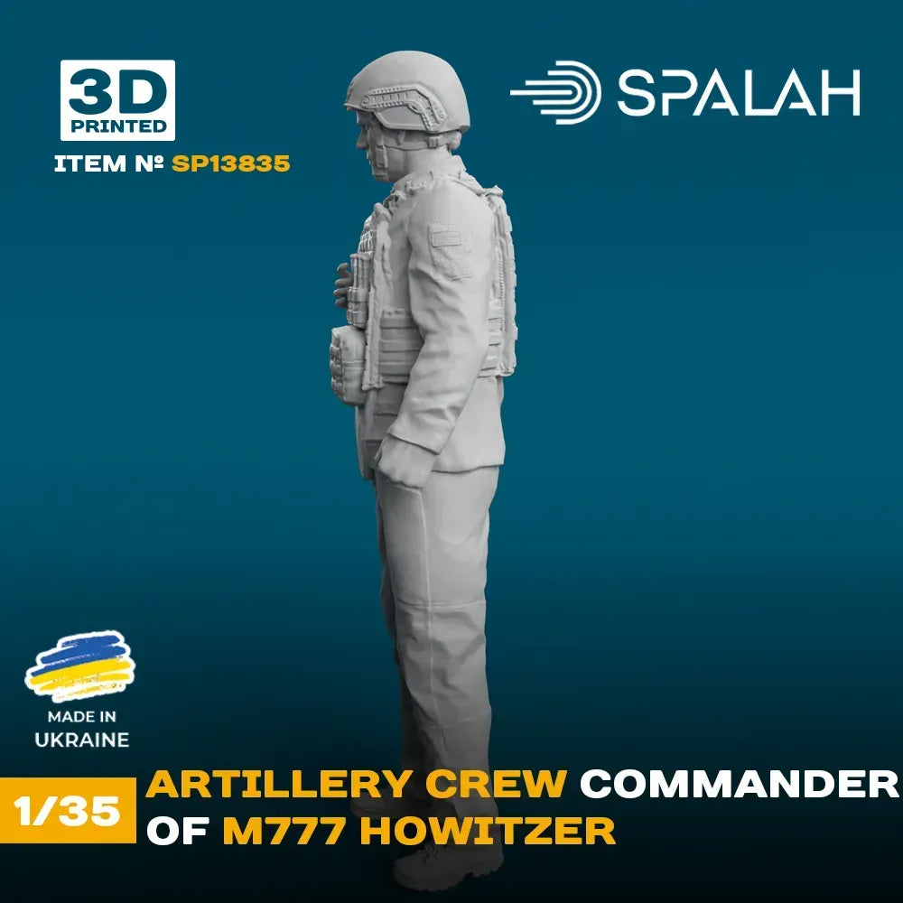 Spalah SP13835 Figure Artillery crew commander of M777 Howitzer Scale 1:35 | Detailed 3D Printed Resin Kit