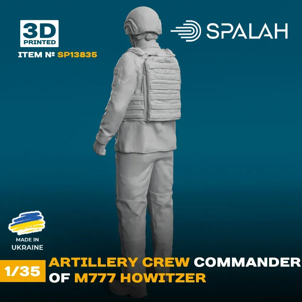 Spalah SP13835 Figure Artillery crew commander of M777 Howitzer Scale 1:35 | Detailed 3D Printed Resin Kit