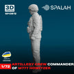 Spalah SP13872 Artillery crew commander of M777 Howitzer Scale Figure Model 1:72 | Detailed 3D Printed Resin Kit