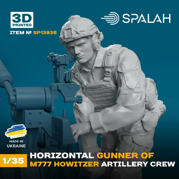 Spalah SP13935 Figure Horizontal gunner of M777 Howitzer Scale 1:35 | Detailed 3D Printed Resin Kit