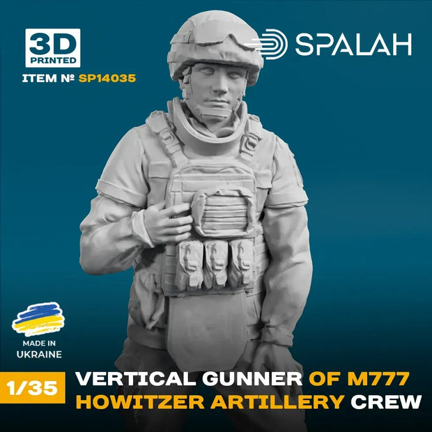 Spalah SP14035 Figure Vertical gunner of M777 Howitzer Scale Figure 1:35 | Detailed 3D Printed Resin Kit