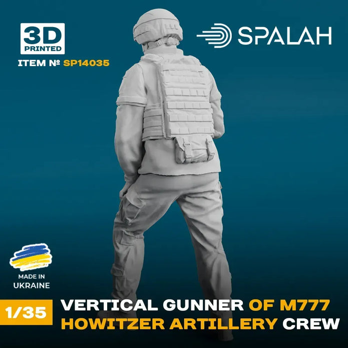 Spalah SP14035 Figure Vertical gunner of M777 Howitzer Scale Figure 1:35 | Detailed 3D Printed Resin Kit