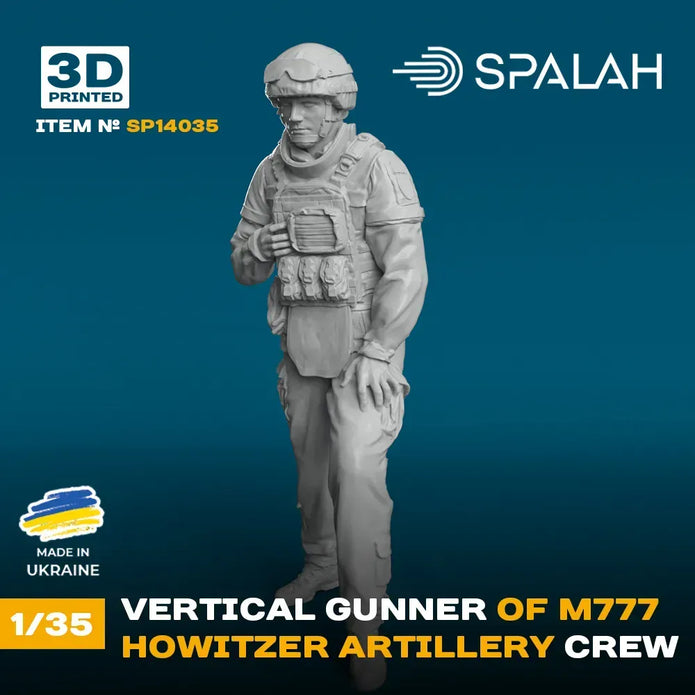 Spalah SP14035 Figure Vertical gunner of M777 Howitzer Scale Figure 1:35 | Detailed 3D Printed Resin Kit