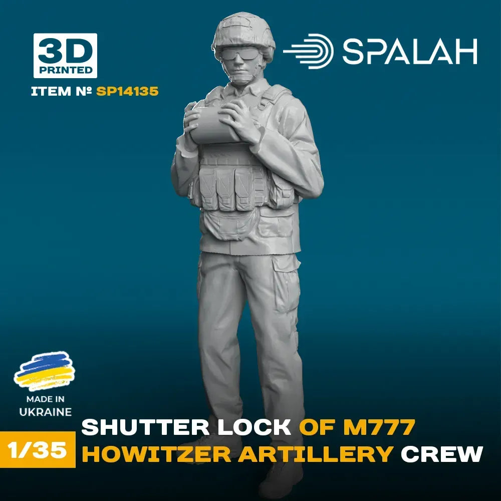 Spalah SP14135 Figure Shutter Lock of M777 Howitzer Scale 1:35 | Detailed 3D Printed Resin Kit