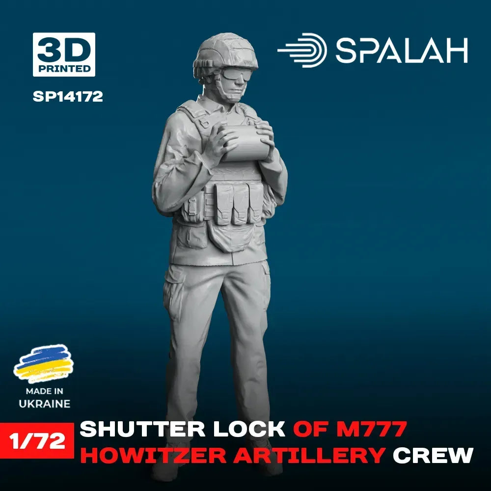 Spalah SP14172 Shutter Lock of M777 Howitzer Scale Model 1:72 | Detailed 3D Printed Resin Kit