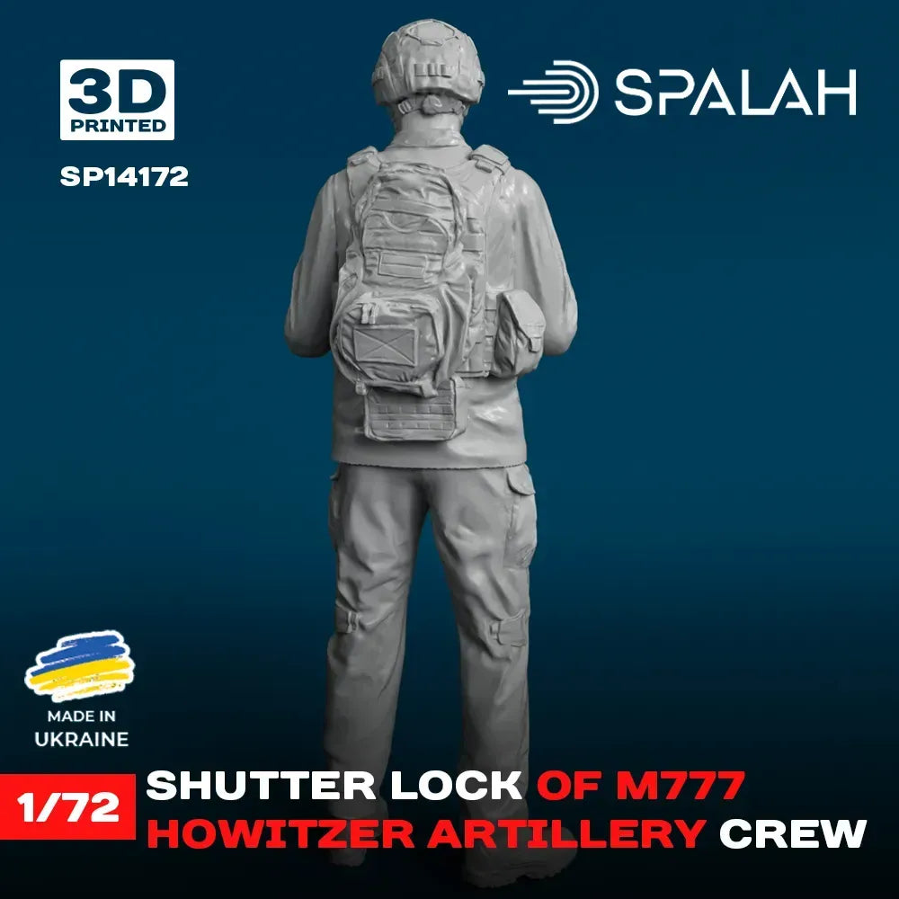 Spalah SP14172 Shutter Lock of M777 Howitzer Scale Model 1:72 | Detailed 3D Printed Resin Kit