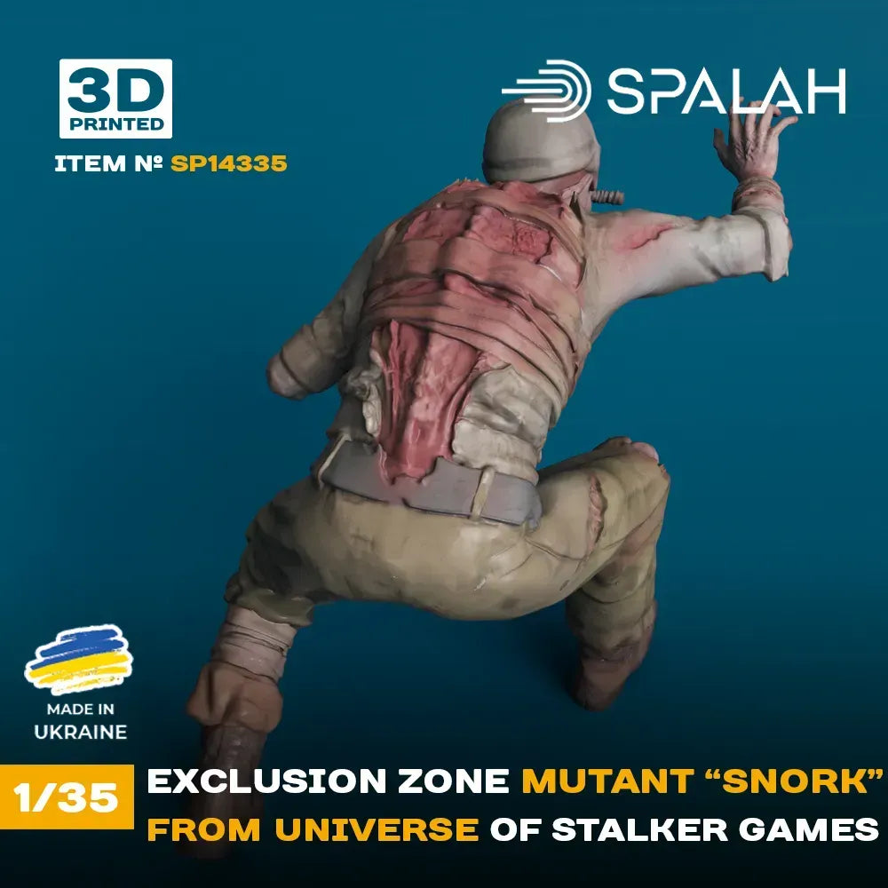 Spalah SP14335 Figure Exclusion zone mutant Snork from STALKER universe Scale 1:35 | Detailed 3D Printed Resin Kit
