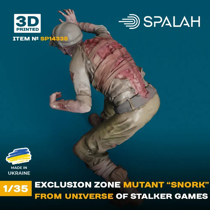 Spalah SP14335 Figure Exclusion zone mutant Snork from STALKER universe Scale 1:35 | Detailed 3D Printed Resin Kit