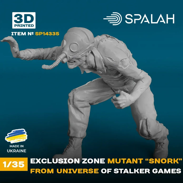 Spalah SP14335 Figure Exclusion zone mutant Snork from STALKER universe Scale 1:35 | Detailed 3D Printed Resin Kit