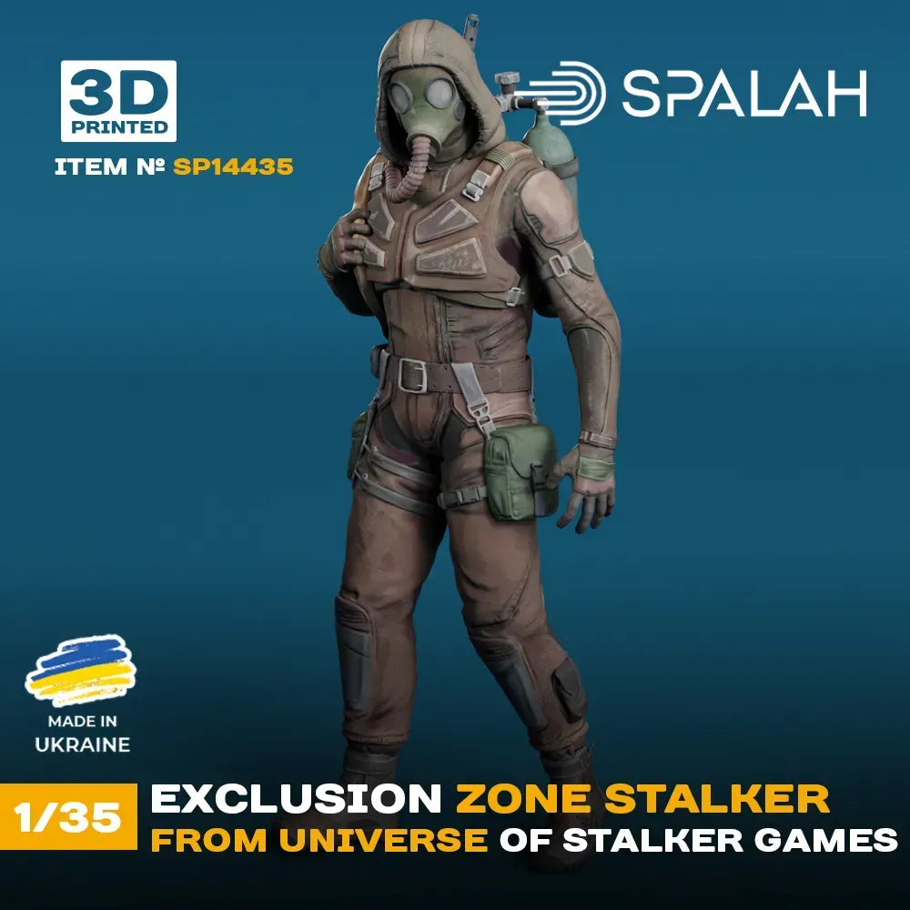 Spalah SP14435 Figure Exclusion Zone Stalker from STALKER universe Scale 1:35 | Detailed 3D Printed Resin Kit