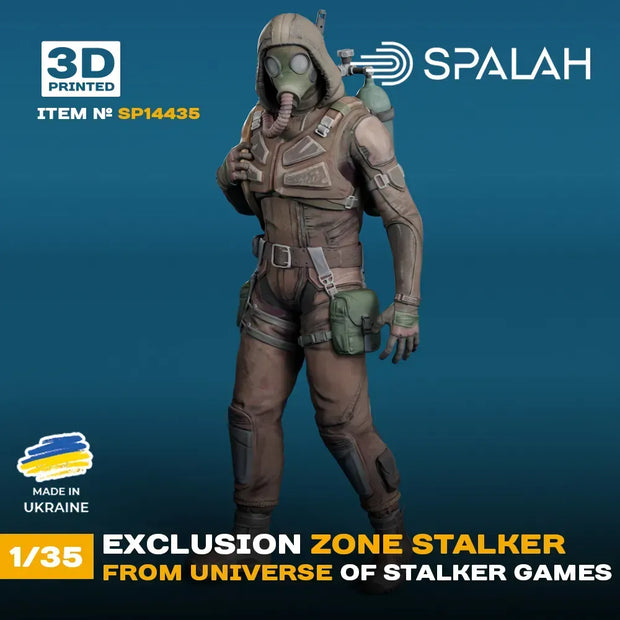 Spalah SP14435 Figure Exclusion Zone Stalker from STALKER universe Scale 1:35 | Detailed 3D Printed Resin Kit