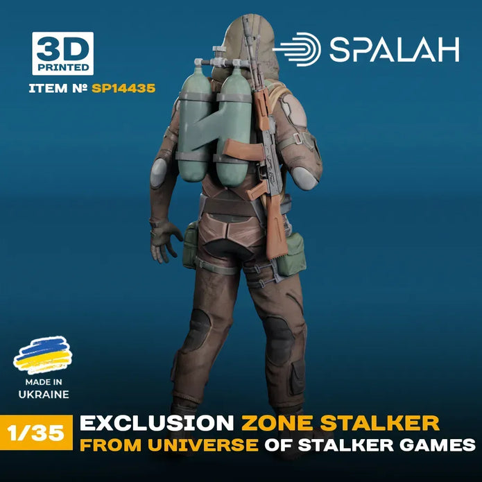 Spalah SP14435 Figure Exclusion Zone Stalker from STALKER universe Scale 1:35 | Detailed 3D Printed Resin Kit