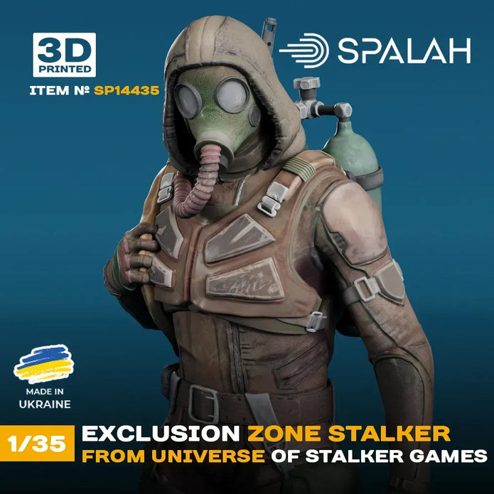 Spalah SP14435 Figure Exclusion Zone Stalker from STALKER universe Scale 1:35 | Detailed 3D Printed Resin Kit