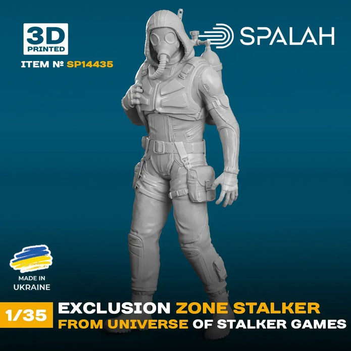 Spalah SP14435 Figure Exclusion Zone Stalker from STALKER universe Scale 1:35 | Detailed 3D Printed Resin Kit