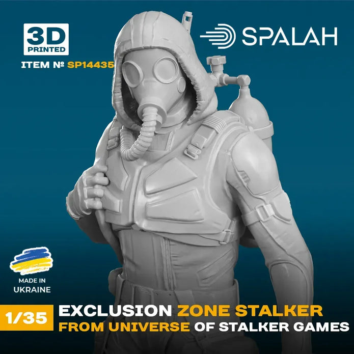 Spalah SP14435 Figure Exclusion Zone Stalker from STALKER universe Scale 1:35 | Detailed 3D Printed Resin Kit