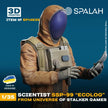 Spalah SP14635 Figure Scientist SSP-99 Ecologist from STALKER universe Scale 1:35 | Detailed 3D Printed Resin Kit