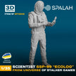 Spalah SP14635 Figure Scientist SSP-99 Ecologist from STALKER universe Scale 1:35 | Detailed 3D Printed Resin Kit