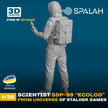Spalah SP14635 Figure Scientist SSP-99 Ecologist from STALKER universe Scale 1:35 | Detailed 3D Printed Resin Kit