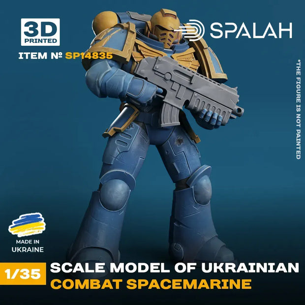 Spalah SP14835 Figure Ukranian combat Space Marine Scale Figure 1:35 | Detailed 3D Printed Resin Kit