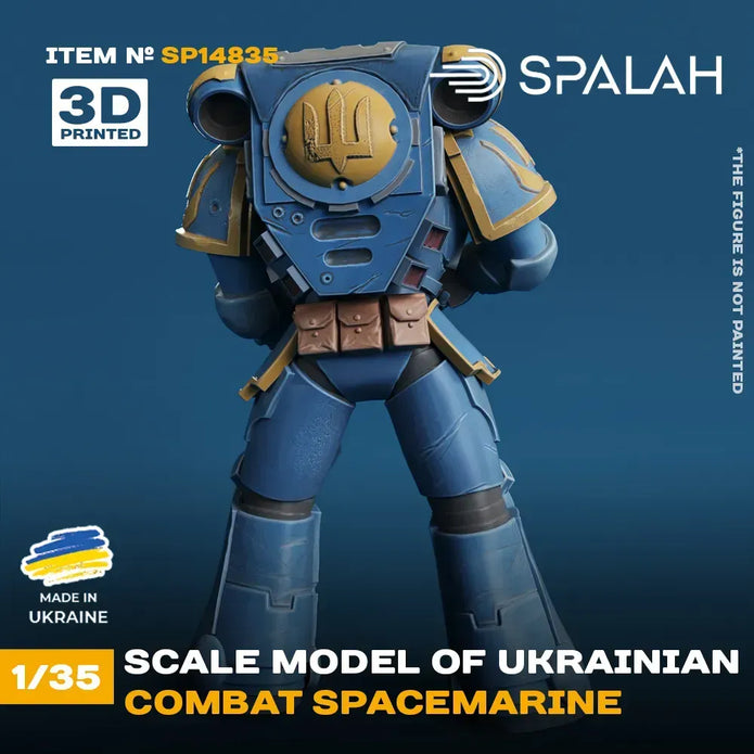 Spalah SP14835 Figure Ukranian combat Space Marine Scale Figure 1:35 | Detailed 3D Printed Resin Kit