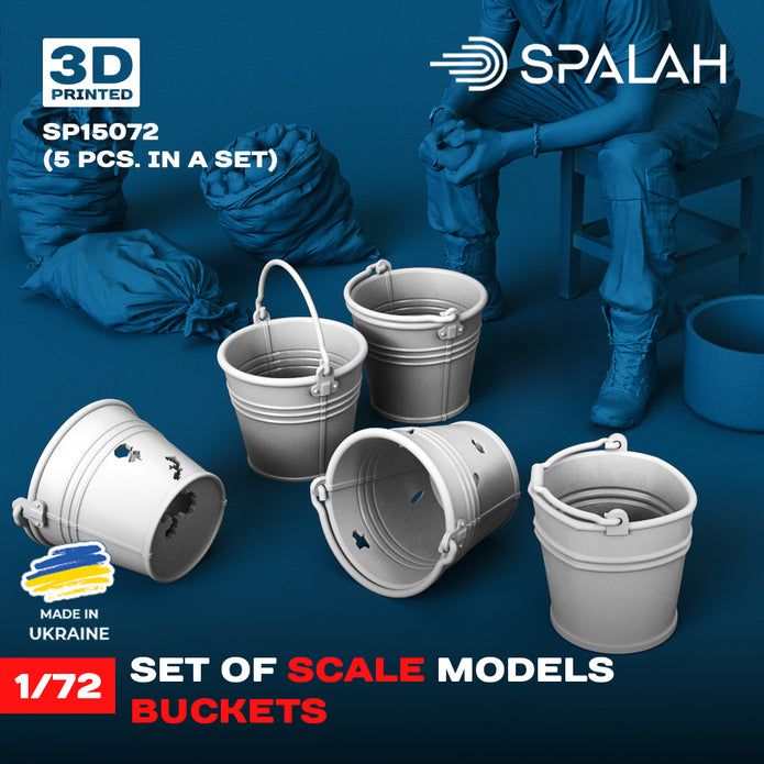 Spalah SP15072 Set of scale models "Buckets", (5 pcs.)" Scale 1:72