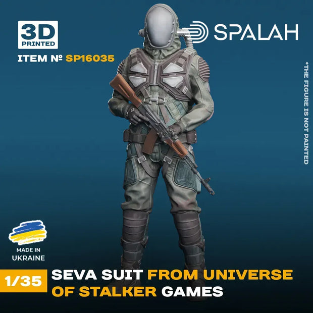 Spalah SP16035 Figure Suit SEVA from universe of STALKER Scale Figure 1:35 | Detailed 3D Printed Resin Kit