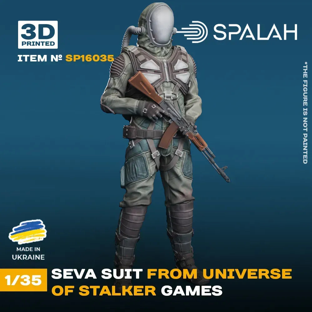Spalah SP16035 Figure Suit SEVA from universe of STALKER Scale Figure 1:35 | Detailed 3D Printed Resin Kit